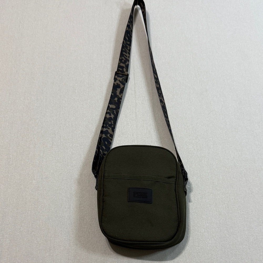 PINK Victoria's Secret Dark Green Messenger Bag
